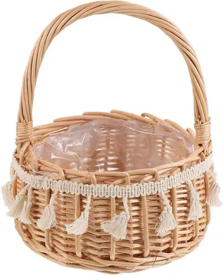 Image de Panier à fleurs rustique en bois pour les mariages et Pâques