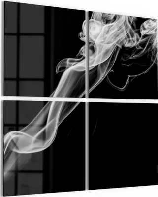 Produktbild von DEQORI Glasbild Echtglas 4x50x50 cm 'Ätherische Eleganz' Wandbilder XXL groß
