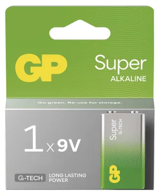 Alkalická baterie GP Super 9V (6LR61), 1 ks