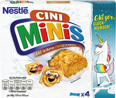 Produktbild von Nestlé Cini Minis Cerealien Riegel 4 Stück à 25 g - 8 x 100 g