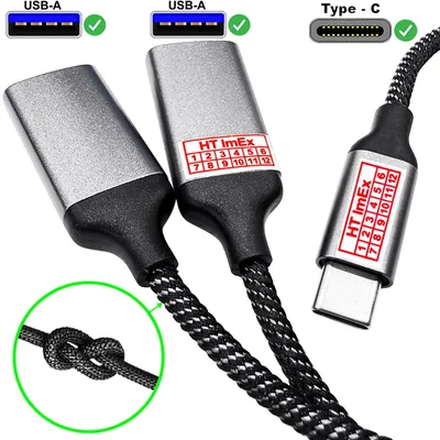 Produktbild von USB 3.0 Y Adapter Stecker C Auf 2 Dual Buchse 3.0 Y Splitterkabel Kabeladapter