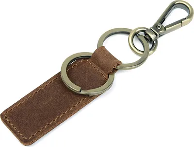 Obrázek produktu pro INF Klíčenka na auto z pravé kůže Hnědý L