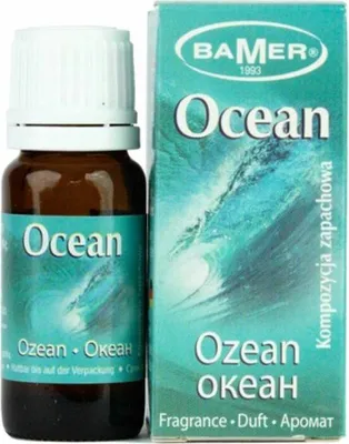 Produktbild von BAMER | Vonný olej v sklenenej fľaštičke 7 ml - Vôňa oceánu - Vôňa do izby a aromaterapia - Ideálny na vonné tyčinky, masážne prísady