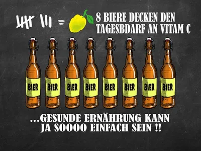 Produktbild von vianmo Holzschild 30x40 cm 8 Biere Tagesbedarf Vitamin C