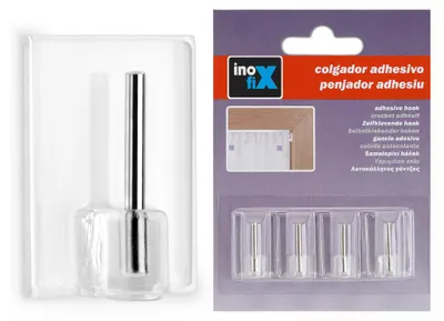 Produktbild von Inofix 2042, Drinnen, Universalhaken, Transparent, Klebestreifen, 0,25 kg, Rechteck