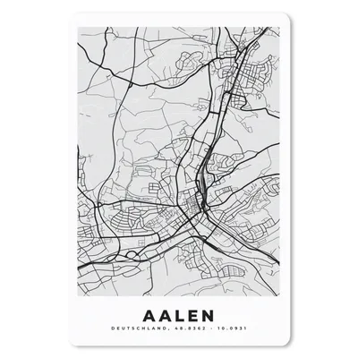 Produktbild von MuchoWow® Mauspad Mousepad Aalen - Karte - Stadtplan - Deutschland 18x27 cm - Mousepads - Maus Mat - Pad - Mausunterlage