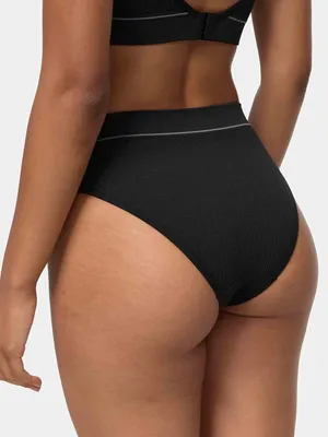 Produktbild von NUR DIE Damen Retro Slip 2er Pack - graumelange/schwarz - Größe 48-50