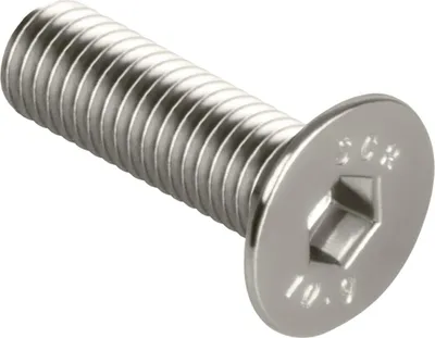 Produktbild von Senkkopfschrauben, Senkschrauben mit Innensechskant für Konstruktionsprofile M4 / M5 / M6 / M8 DIN 7991 (50, vernickelt, M6 x 20mm)