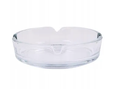 Produktbild von Glasaschenbecher Rund Ø 11cm - Klassischer Glas Aschenbecher Transparent, 4 Zigarettenablagen