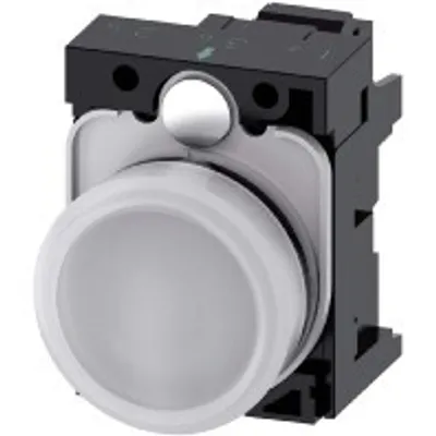 Obrázek produktu pro Siemens 3SU1102-6AA60-3AA0, Bílá, IP67, IP69K, 39,5 g, 80 mm, 60 mm, 30 mm