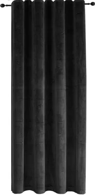 Produktbild von Vorhang Schwarz Kräuselband 140x145 cm Verdunkelung Samt weich blickdicht Gardine
