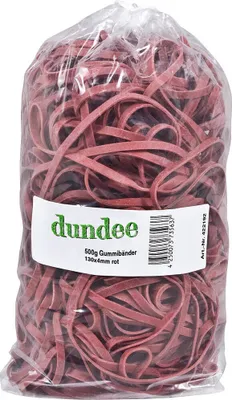 Produktbild von dundee Gummibänder rot 0,4 cm, Ø 13,0 cm, 500,0 g