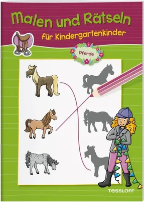 Produktbild von Tessloff Verl.Ragnar Tessloff Malen und Rätseln für Kindergartenkinder. Pferde KIGA KINDER