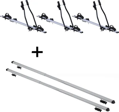 Produktbild von 3x Fahrradträger SAGITTAR + Dachträger RAPID kompatibel mit für Jeep Cherokee (KJ) (5Türer) 01-04