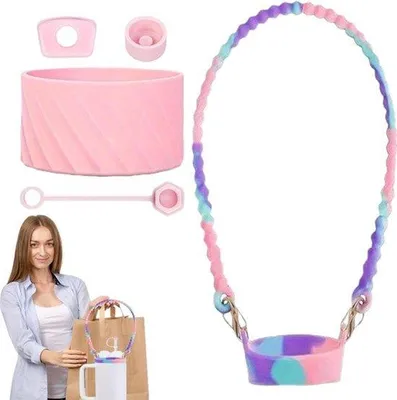 Produktbild von Wiederverwendbare Wasserspritzfeste Flasche Kit 20oz 30oz Silikon