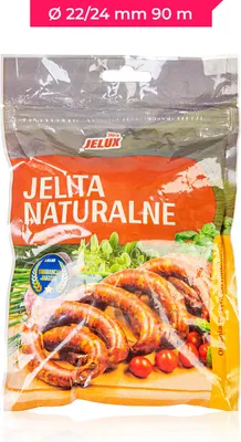 Zdjęcie produktu dla Jelita naturalne baranie 22/24, 90 mb na pasku na kabanosy, frankfurterki, parówki