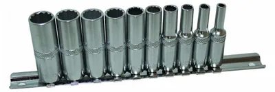 Obrázok produktu pre Sada dlhých nástrčných hlavíc - kľúčov 12-hran, 1/4'', 4 -13 mm, 10ks