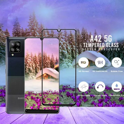 Zdjęcie produktu dla 1-pak Samsung Galaxy A42 5G Szkło ochronne na ekran - Szkło hartowane 9H - Super jakość 3D