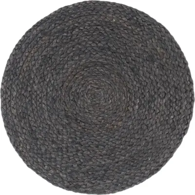 Obrázok produktu pre vidaXL Podložky 6 ks Tmavo šedé 38 cm okrúhle jutové