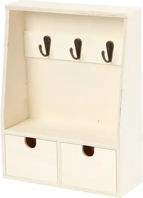 Produktbild von Creativ Company Schlüsselschrank, H: 28,5 cm, T: 5-8 cm, B: 22 cm, 1 Stück
