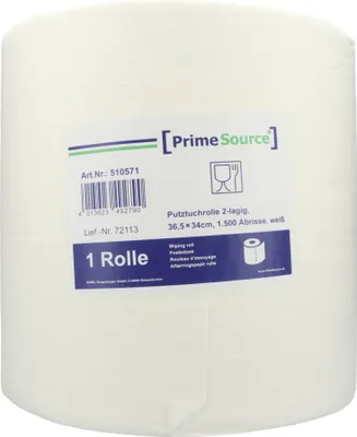 Produktbild von PrimeSource Putztuchrolle 510571 36,5x34cmx510m 2lg 1500Bl ws