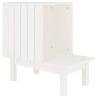 Zdjęcie produktu dla vidaXL Domek dla kota biały 60x36x60 cm lite drewno sosnowe