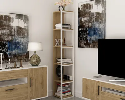 Produktbild von Skye Decor, Texas - White, Ud, Bücherregale, Eiche, 33,7 x 180 x 29,5 cm