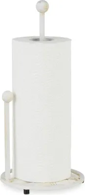 Produktbild von Famanu Küchenrollenhalter Vintage-Design - Weiß, 33 cm hoch
