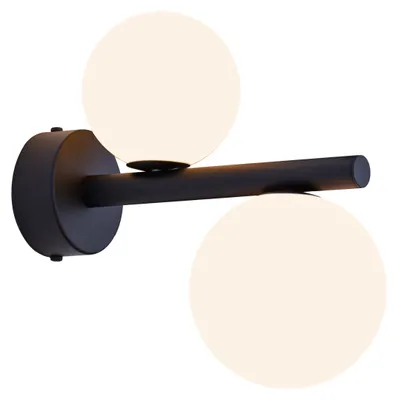 Immagine prodotto di Applique da parete TAIDA bianco e nero 2xG9x15W in vetro, dimensioni: 24x12x24 cm, IP20, Jupiter