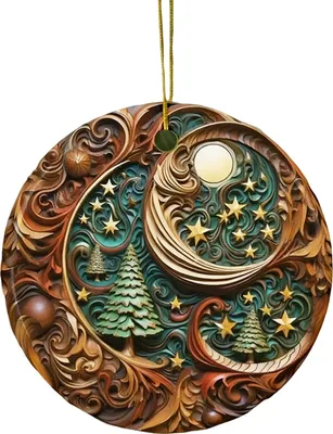 Produktbild von Leichter 2D-Weihnachtsschmuck aus Acryl für Zuhause, Büro, drinnen, Weihnachtsfeiern, Weihnachtsbaum, zum Aufhängen, als Geschenkidee