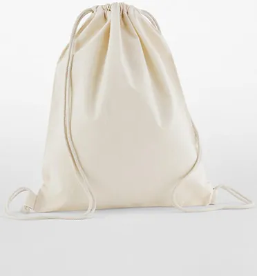 Produktbild von Westford Mill W160 | Organic Baumwolle InCo. Gymsac Turnbeutel - Farbe: Natural - Größe: 37 x 46 cm