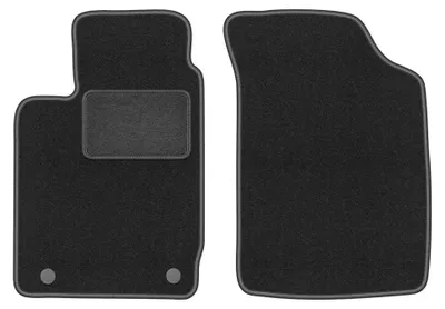 Produktbild von Velours-Fußmatten Vorne für Renault Clio II 1998-2005 (Schrägheck) – 2-tlg, Graphit, passgenau – Wielganizator LUX