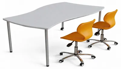 Produktbild von Moderner Schultisch mit ergonomischen Drehstühlen im stilvollen Design