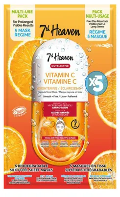 Zdjęcie produktu dla Maseczki z witaminą C 5 sztuk