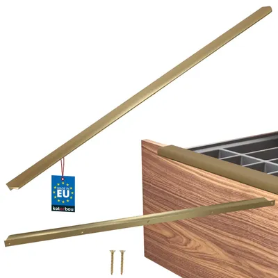 Produktbild von KOTARBAU® Möbelgriff Schrankgriffe 800 mm Gold Matt ZnAl Hinterschraubgriffe Kantengriff Schubladengriffe Küche Modern
