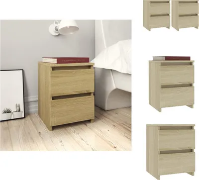 Obrázek produktu pro vidaXL Noční stolky 2 ks Sonoma dub 30x30x40 cm materiál na bázi dřeva - Noční stolky
