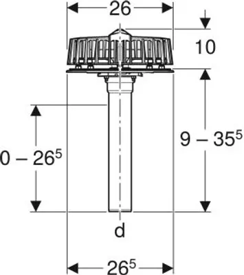 Produktbild von Geberit 359112001 Pluvia Dachwassereinlauf