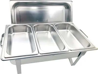 Produktbild von Herzberg HG-8022-3: Professionelle Chafing Dish - 3 Stück 1 / 3rd Food Pan