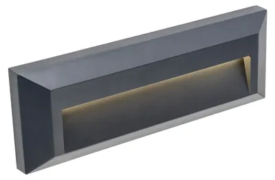 Image de Applique murale LEDS C4 Siram - 2,5 W, blanc chaud, 290 lm, IP65, gris