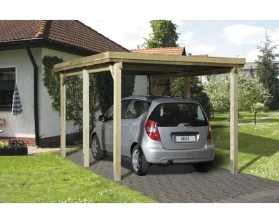 Produktbild von Einzelcarport weka Optima Gr. 1 322x512 cm kesseldruckimprägniert