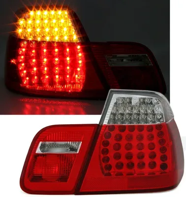 Obrázok produktu pre LED zadné svetlá, červená/biela, pre BMW 3 (E46), sedan, modely 1998-2001. (Ľavé/pravé)