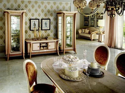 Produktbild von VITRINE Schrank Glasschrank Designer Möbel Barock Rokoko Jugendstil klassische