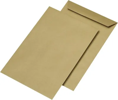 Produktbild von Versandtaschen Recycling - C4 , ohne Fenster, gummiert, 90 g/qm, braun, 250 Stück, 1 St.