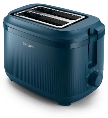 Produktbild von Philips Toaster Serie 3000 mit Brötchenaufsatz, 900 W, blau (HD2511/70)