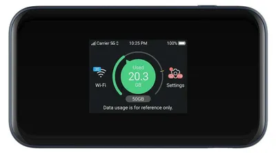 Produktbild von ZTE MU5001, Router für Mobilfunknetz, Schwarz, Tragbar, 6,1 cm (2.4"), Akkustand, Netzwerk, Benachrichtigung, Signalstärke, WLAN, Gigabit Ethernet