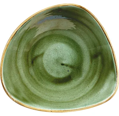 Produktbild von CHURCHILL Stonecast Samphire Green Teller tief, triangle, ø: 235 mm