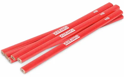 Produktbild von Kreator Bleistifte Schreinerbleistifte Grahphitstift 6 Stück 245 mm - Holz - Schreinerbleistifte 6 Stück
