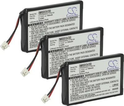 Produktbild von vhbw 3x Akku kompatibel mit Telstra THUB, CTB104 schnurlos Festnetz Telefon (700 mAh, 3,7 V, Li-Ion)