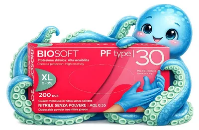 Produktbild von Einweghandschuhe Biosoft Biosoft Pf Nitril blau Größe XL 200 Stück für Hygiene