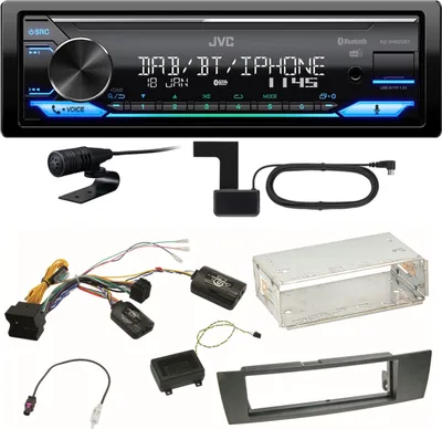 Produktbild von JVC KD-X482DBT Bluetooth Digitalradio Einbauset für BMW E90 E91 E92 E93